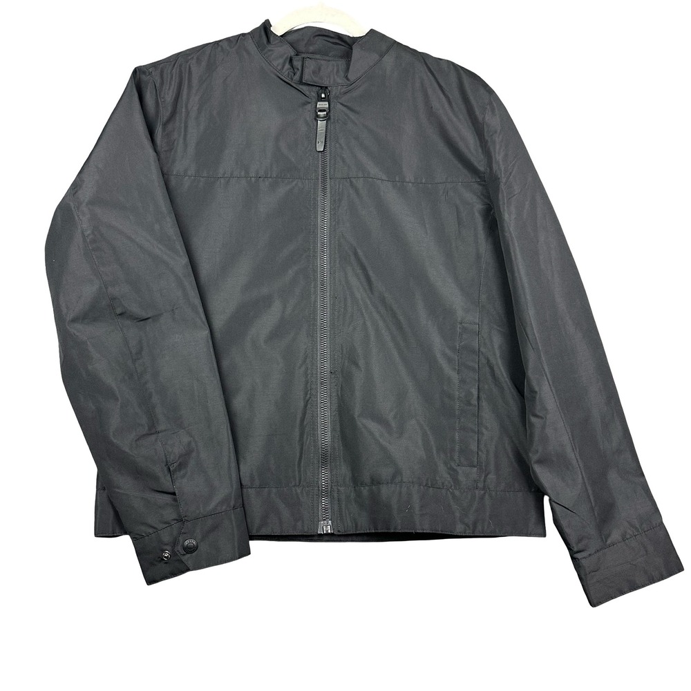 Michael Kors Jacket Women Medium Black Zip Front Lightweight Lined Casual